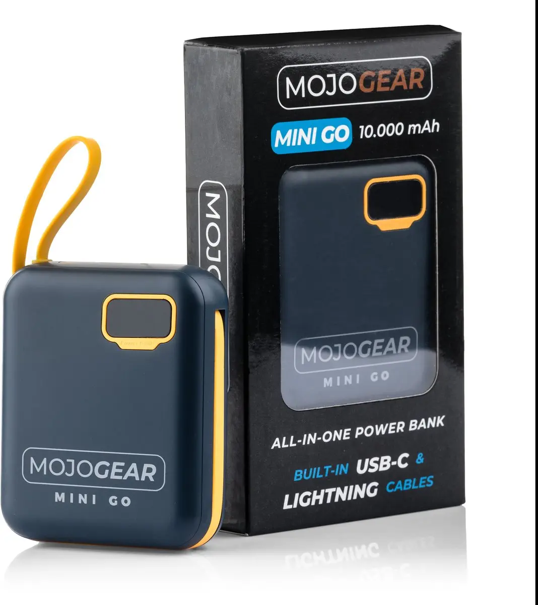 MOJOGEAR MINI GO Powerbank 10.000mAh - 4x USB-C/Lightning - Blauw