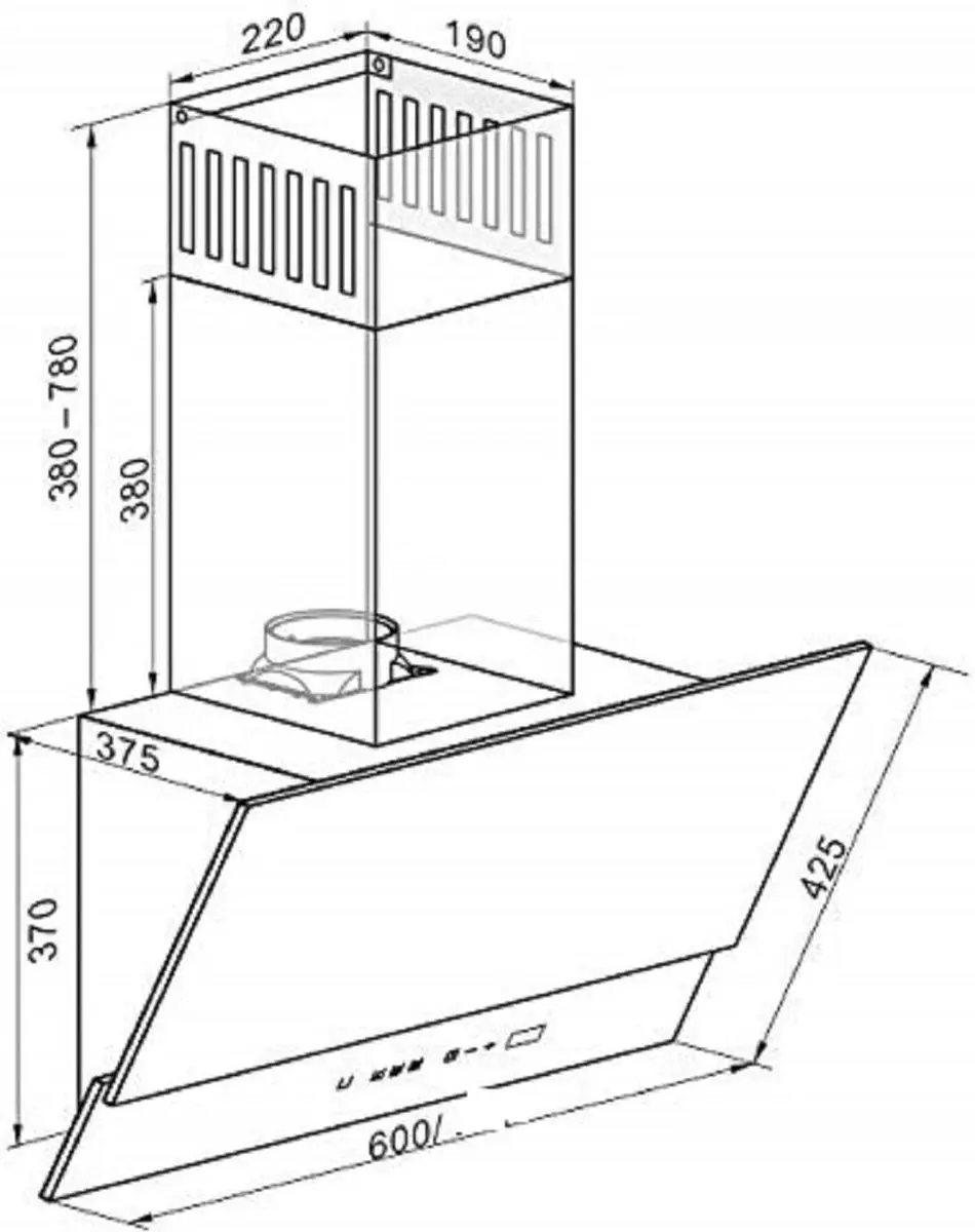 Kaiser AT 6410 FR ECO Afzuigkap 60cm - 1250 m³/h - Roestvrij staal