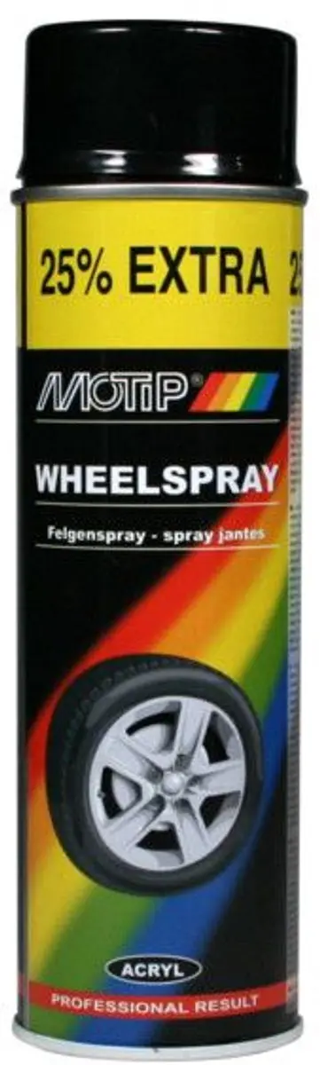 Motip Velgenlak Zwart Mat 500ml