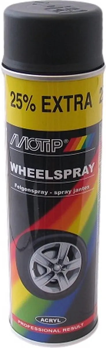 Motip Velgenlak Zwart Mat 500ml