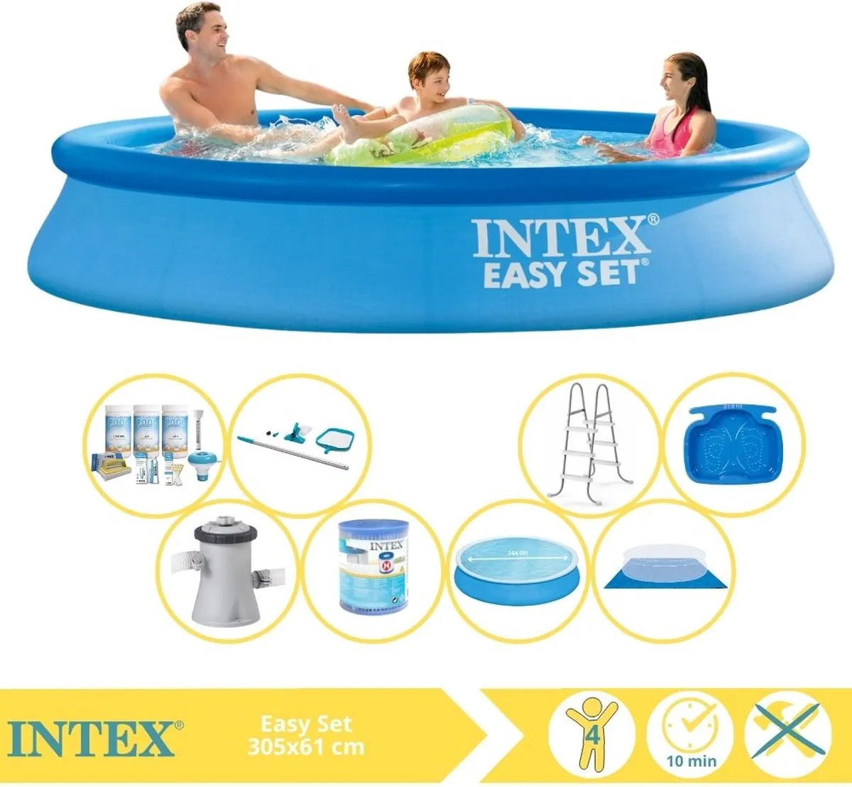 Intex Easy Set 28118GN Opblaaszwembad 305x61cm