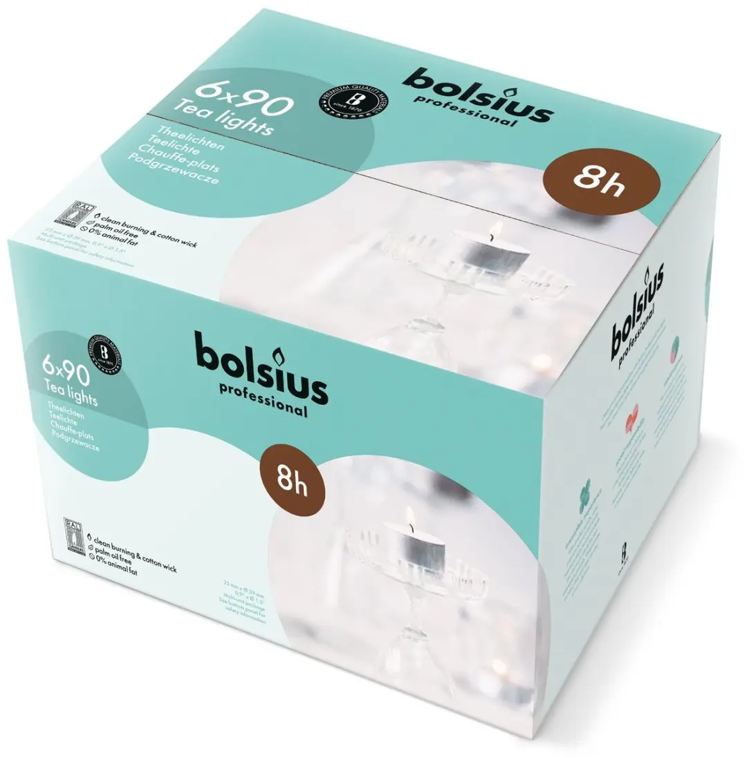 Bolsius Professional Witte 8-Uurs Waxinelichtjes