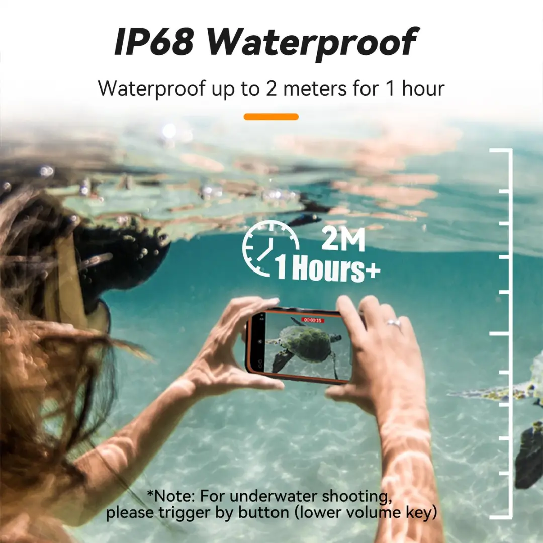 Telesin Waterproof Hoes iPhone 15 Pro - Zwart/Oranje