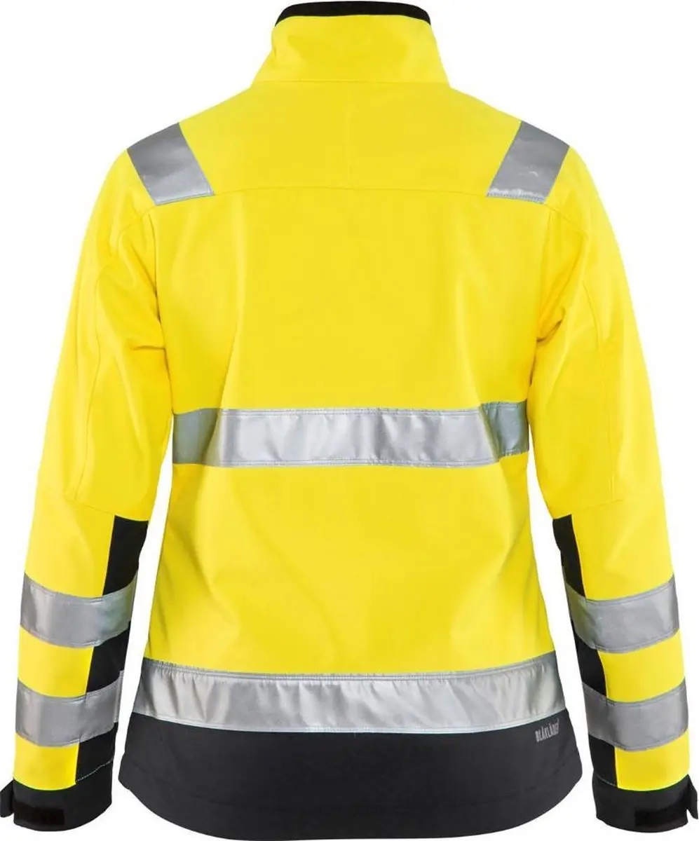 Blåkläder 4902-2517 Dames Softshell Jack - High Vis Geel/Zwart - XL