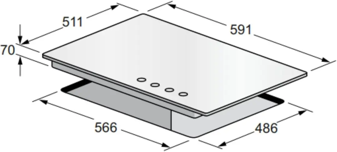 Kaiser KG 6236 Turbo Gaskookplaat 60cm - 4 Zones