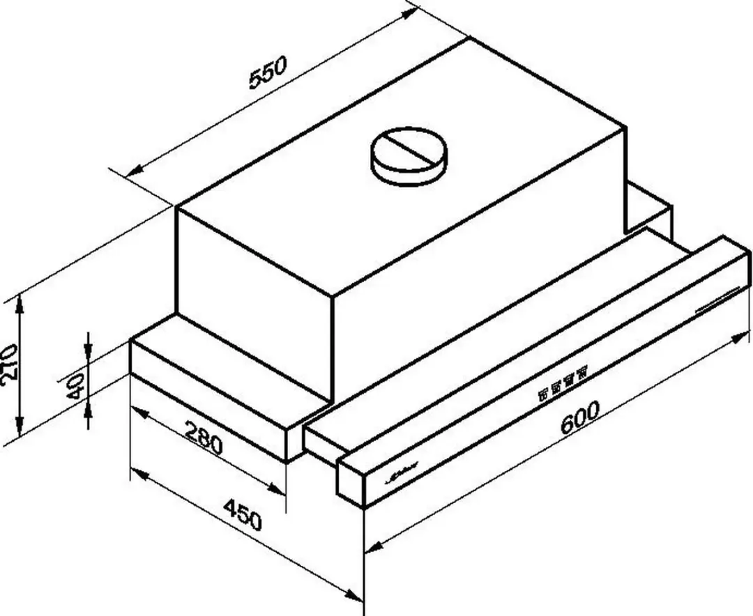 Kaiser EA 644 W Vlakschermdeksel 60cm - 910m³/h Wit