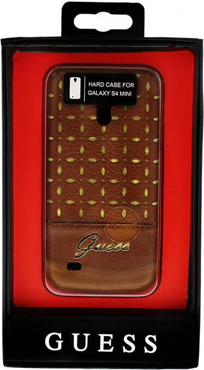 Guess Gianina Samsung Galaxy S4 Mini Hoesje - Cognacbruin GUHCS4MPEC