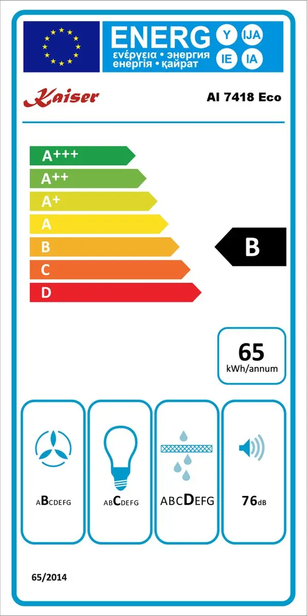 Kaiser AI 7418 Eco Eilandluik Afzuigkap 1250m³/h - Roestvrij staal
