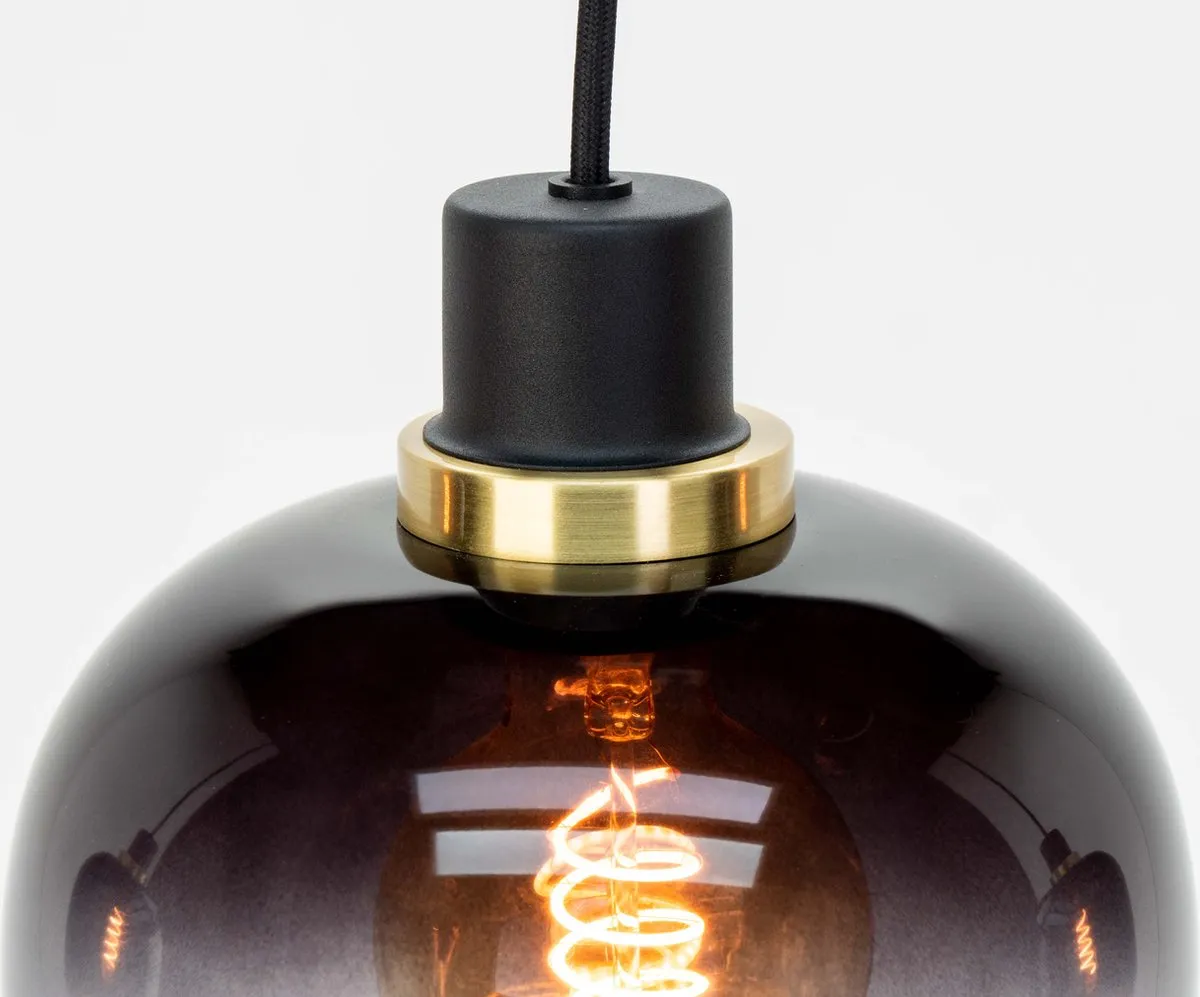 Eglo Oilella Hanglamp E27 - 19cm Smoke - Zwart/Goud