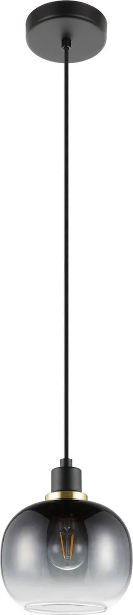 Eglo Oilella Hanglamp E27 - 19cm Smoke - Zwart/Goud
