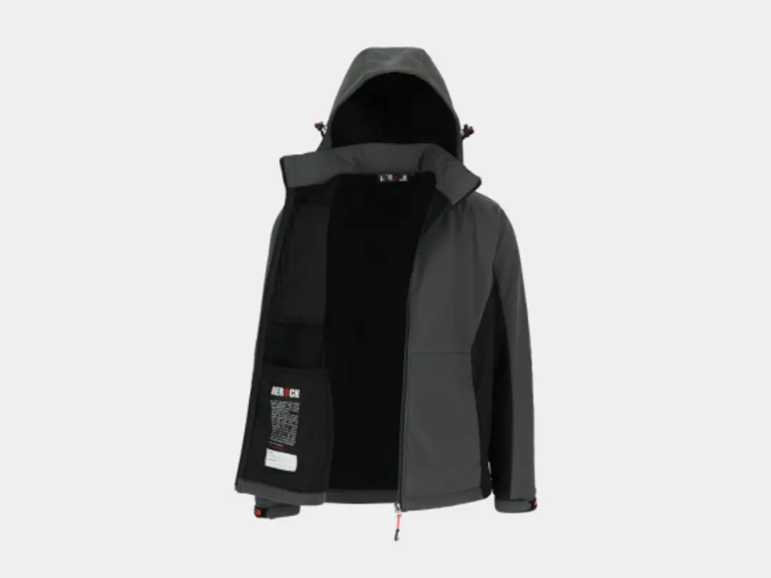Herock Trystan Softshelljas - Antraciet/Zwart - Maat L