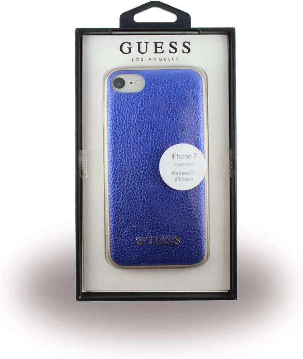 GUESS iPhone 6/7 Hoesje - Blauw Kunstleer