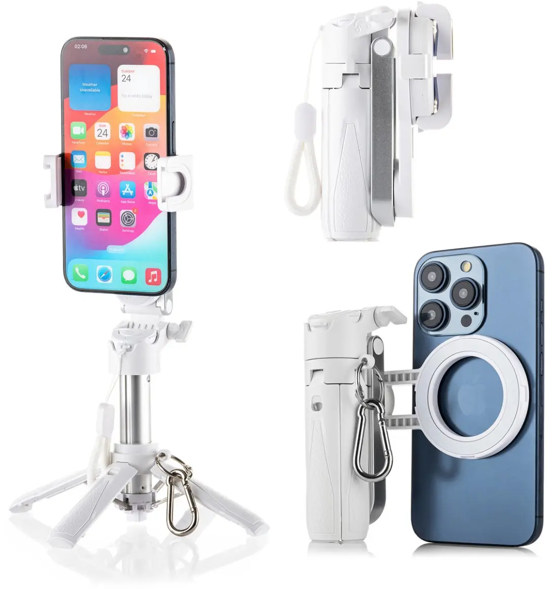 MOJOGEAR TS2 6-in-1 Mini Statief & Grip - Wit