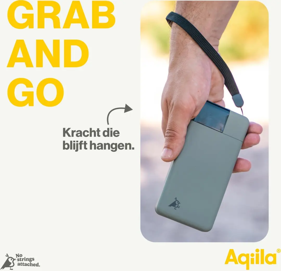 Aqiila Powerbank B10M 10000mAh - 2x USB-C/USB-A - Mosgroen