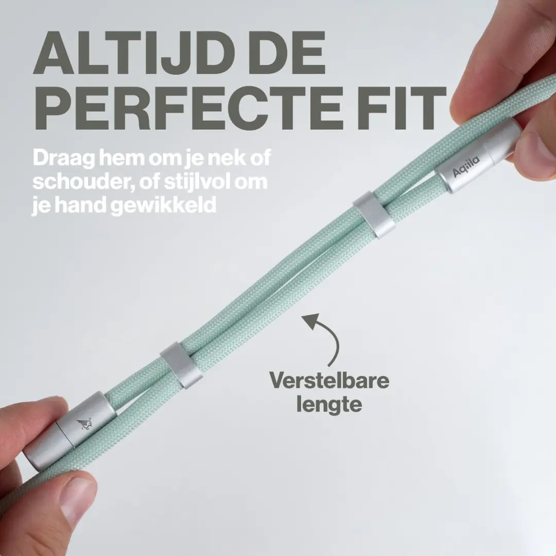 Aqiila 2-in-1 Lightning naar USB-C Lanyard 30W - Groen