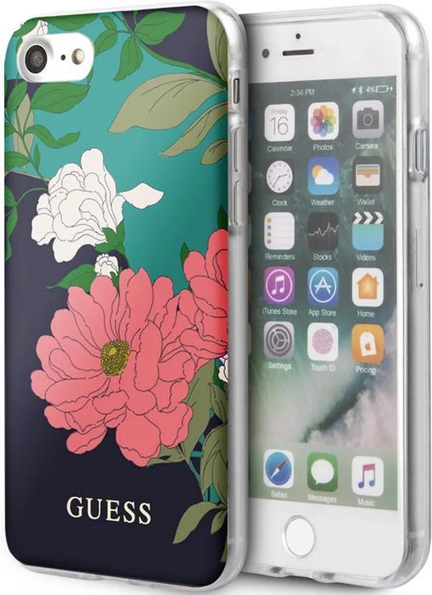 GUESS Shiny Flower Back Case