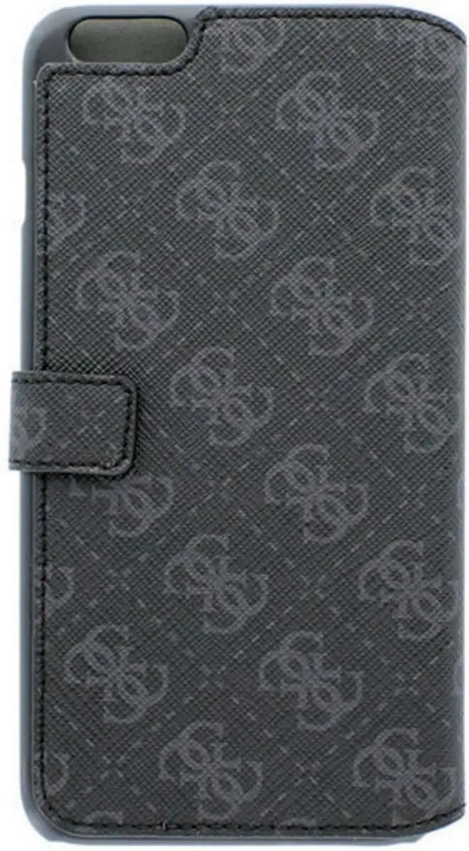 GUESS 4G Folio Case GUMFLBKP6LSOB - iPhone 6/6S Plus - Grijs/Zwart