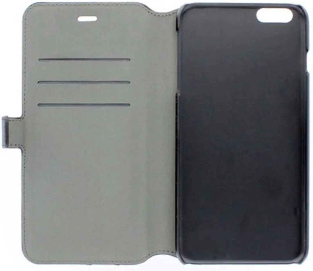 GUESS 4G Folio Case GUMFLBKP6LSOB - iPhone 6/6S Plus - Grijs/Zwart