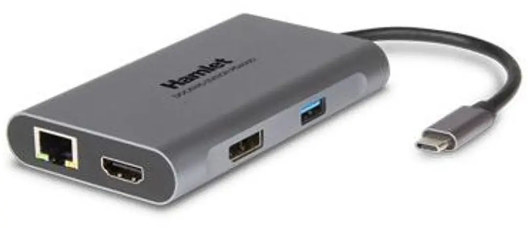 Hamlet HDKC-PD400D Laptopdock - USB 3.2 Gen 1 - Grijs