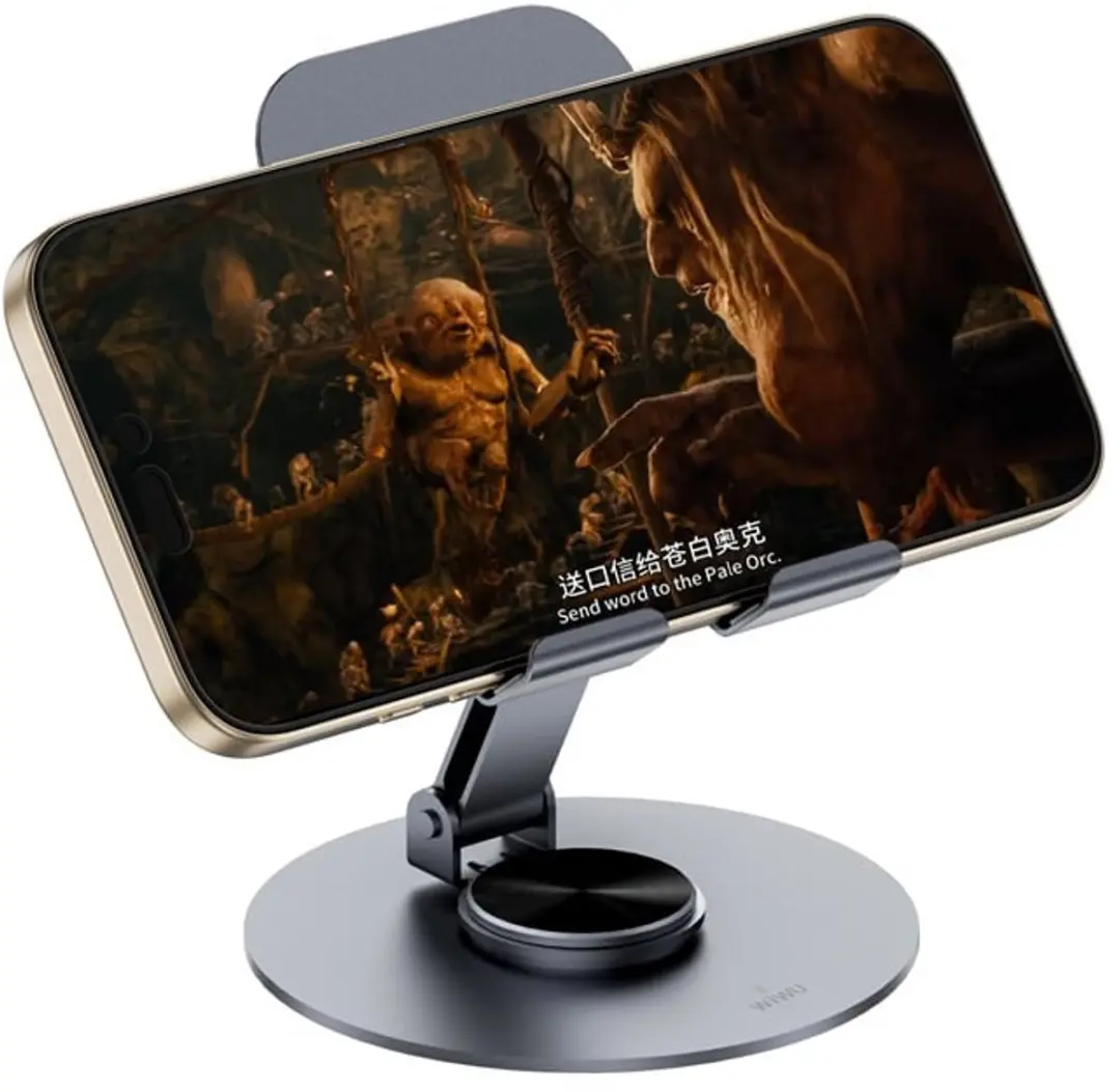 WiWu 14455 Telefoon/Tablet Standaard - 360° Draaibaar Grijs