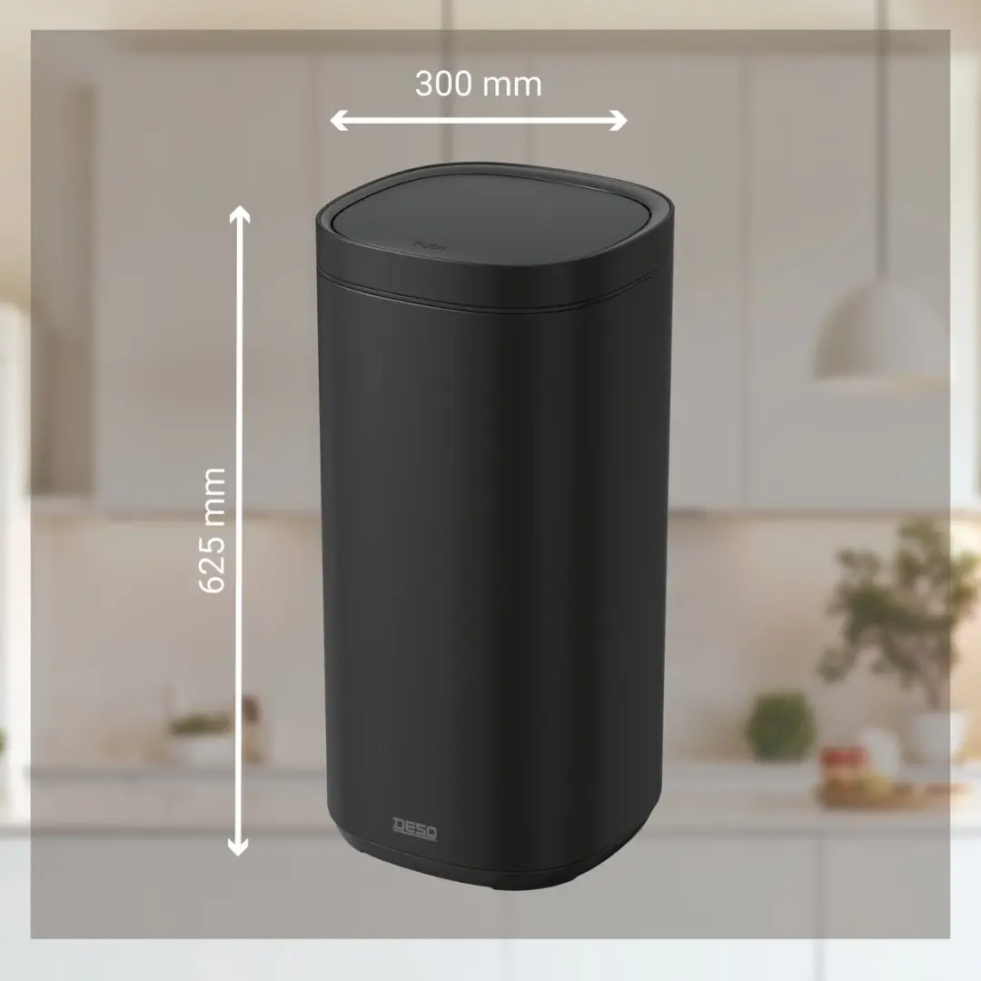 Desq Prullenbak 6131.09 Touch - 40L - Zwart - afbeelding 6 van 6