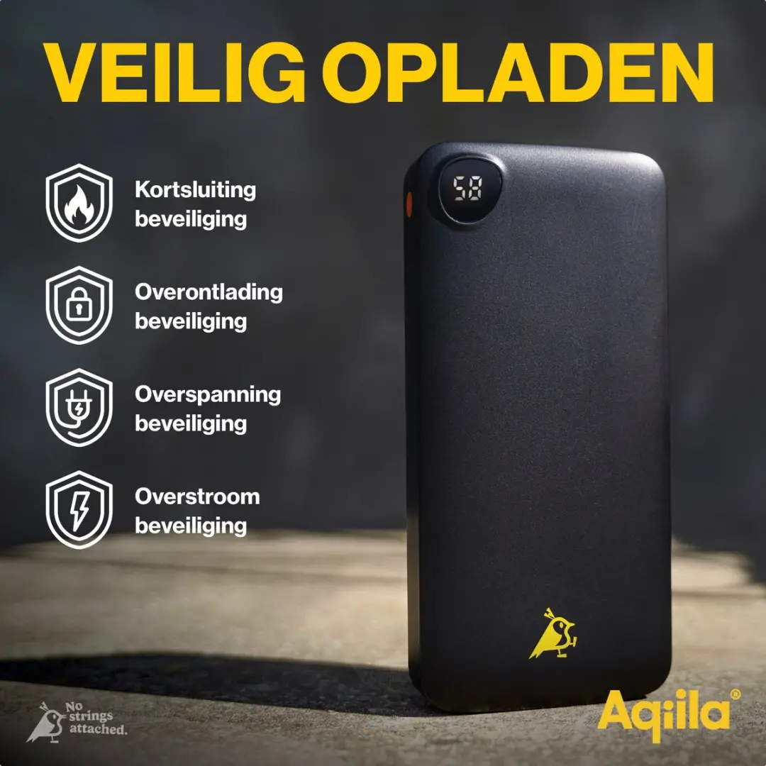 Aqiila Powerbird B20P Powerbank 20000mAh - 22,5W - Zwart