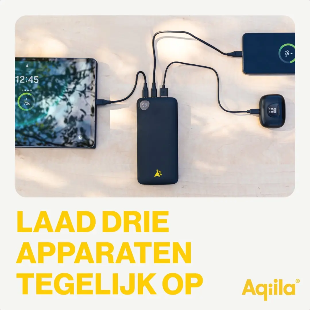 Aqiila Powerbird B20P Powerbank 20000mAh - 22,5W - Zwart - afbeelding 6 van 6