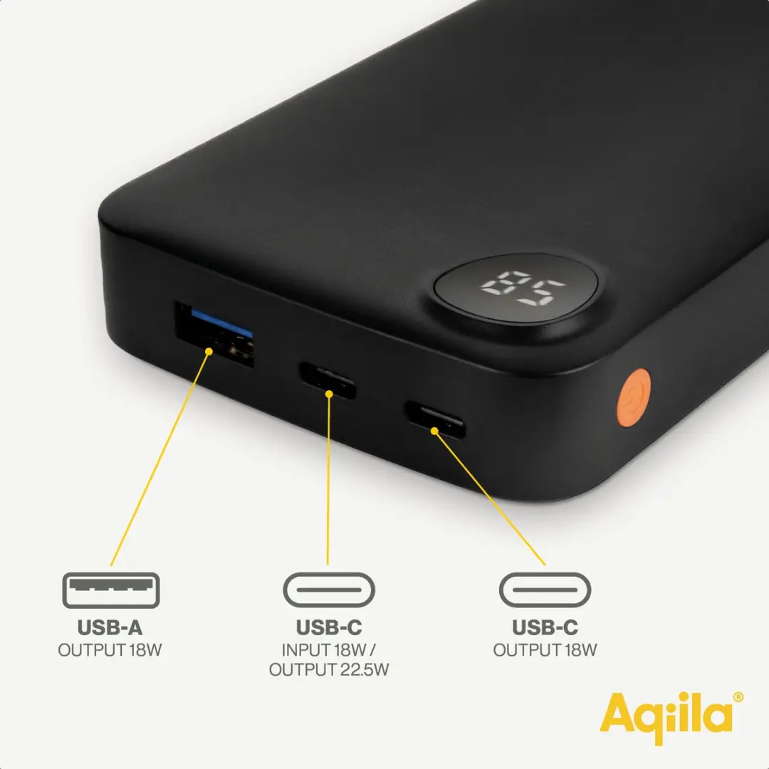 Aqiila Powerbird B20P Powerbank 20000mAh - 22,5W - Zwart