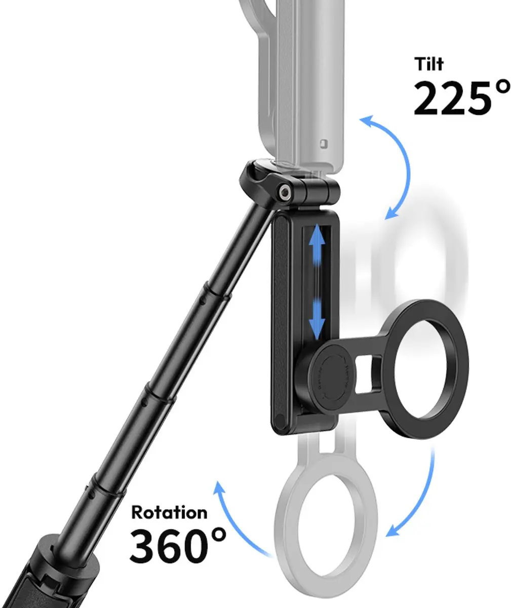 Ulanzi JJ03 Magnetische Selfiestick - iPhone/Smartphone - 0,5 kg - Zwart