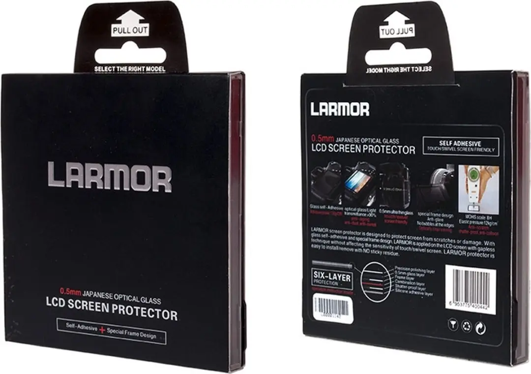 GGS IV Larmor Schermprotector - Fujifilm X-T10/X30/X-T20 - 2 Stuks - Zwart/Transparant