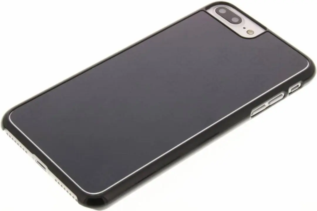 Guess Aluminium Plate Hard Case iPhone 8 Plus - Zwart