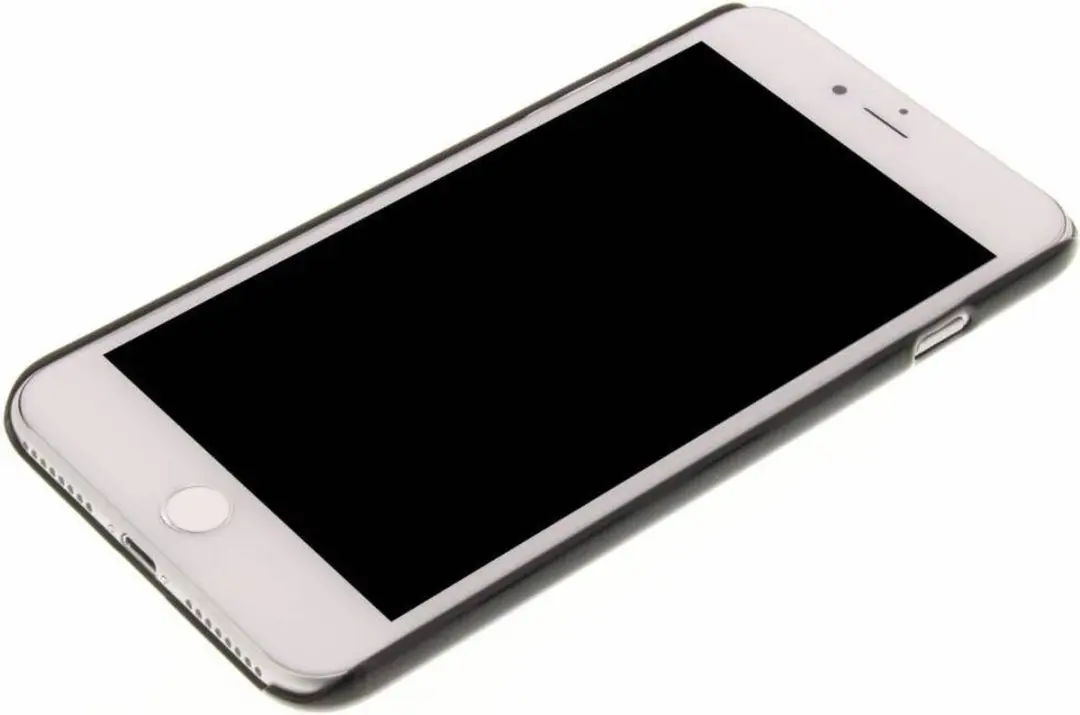 Guess Aluminium Plate Hard Case iPhone 8 Plus - Zwart
