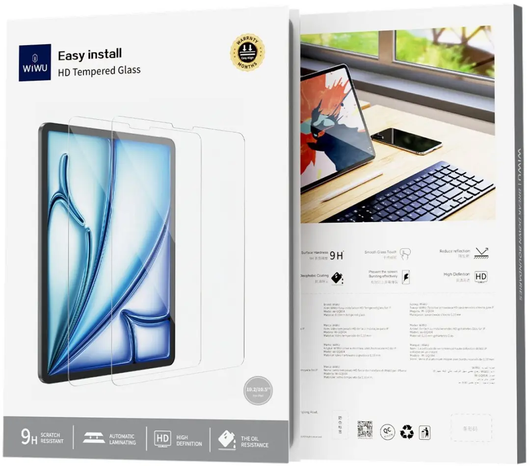 WiWu Screenprotector 14449 iPad Air 11 - 9H Glas - 2 Stuks