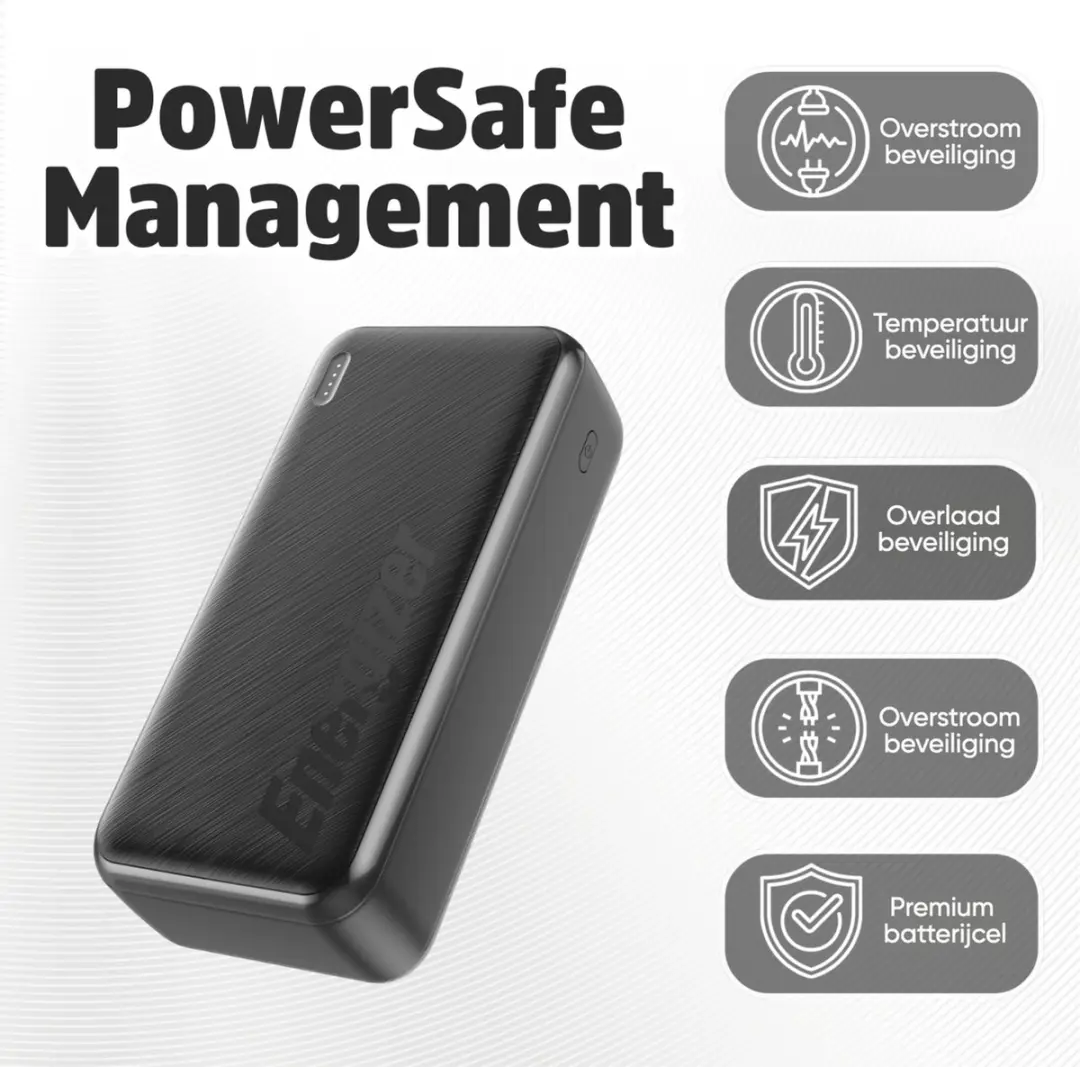 Energizer Ultimate Powerbank UE30055PQ 30000mAh - 3x USB - Zwart