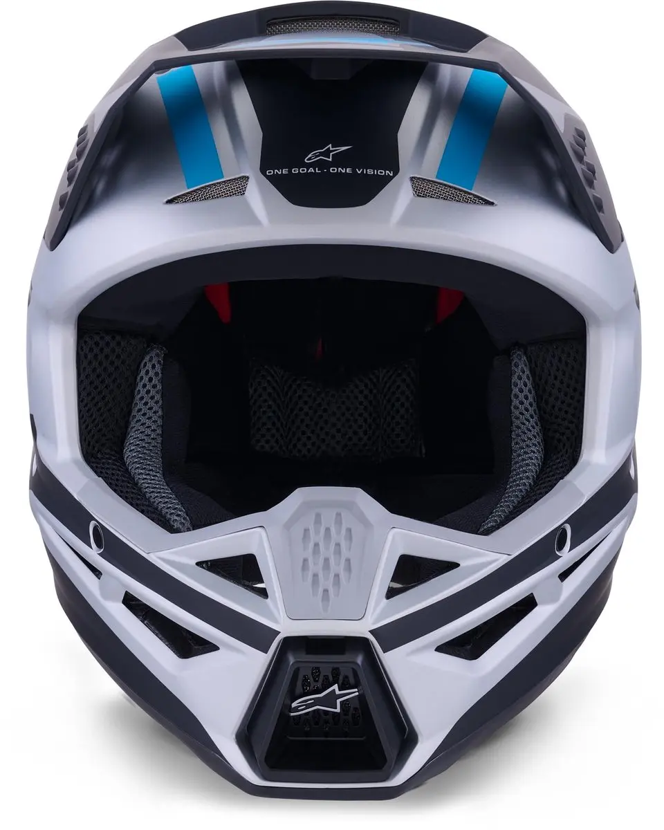 Alpinestars S-M3 Heat Crosshelm - XL - Zwart/Blauw/Zilver