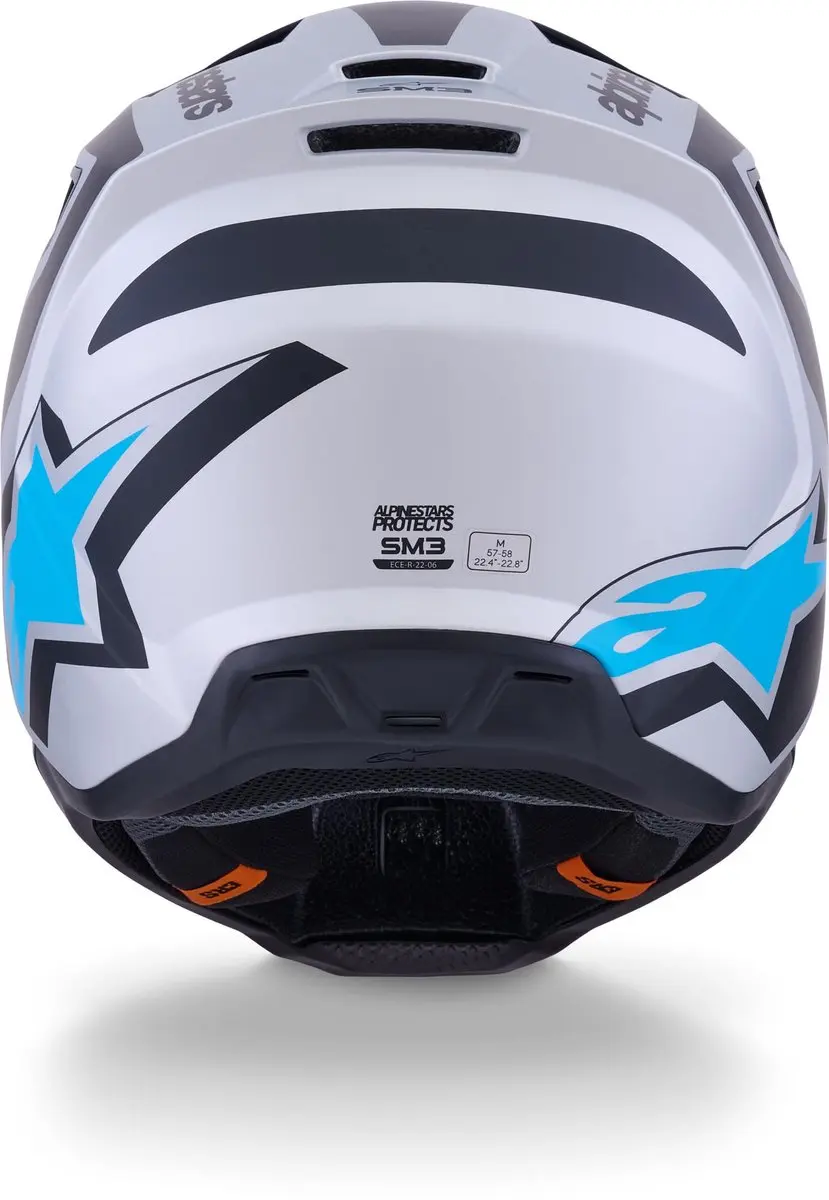Alpinestars S-M3 Heat Crosshelm - XL - Zwart/Blauw/Zilver
