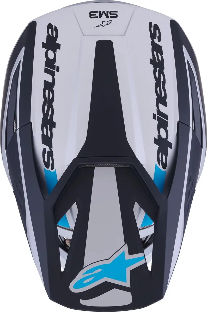 Alpinestars S-M3 Heat Crosshelm - XL - Zwart/Blauw/Zilver