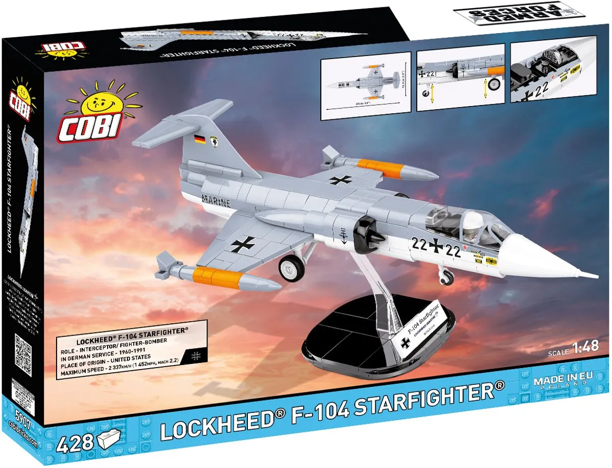 Cobi Lockheed F-104 Starfighter Bouwset 1:48 - 5907 - Grijs
