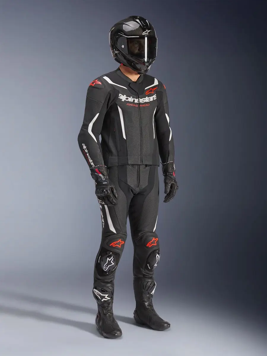 Alpinestars GP Force V2 Motorfietspak - Zwart/Wit/Rood - Maat 48