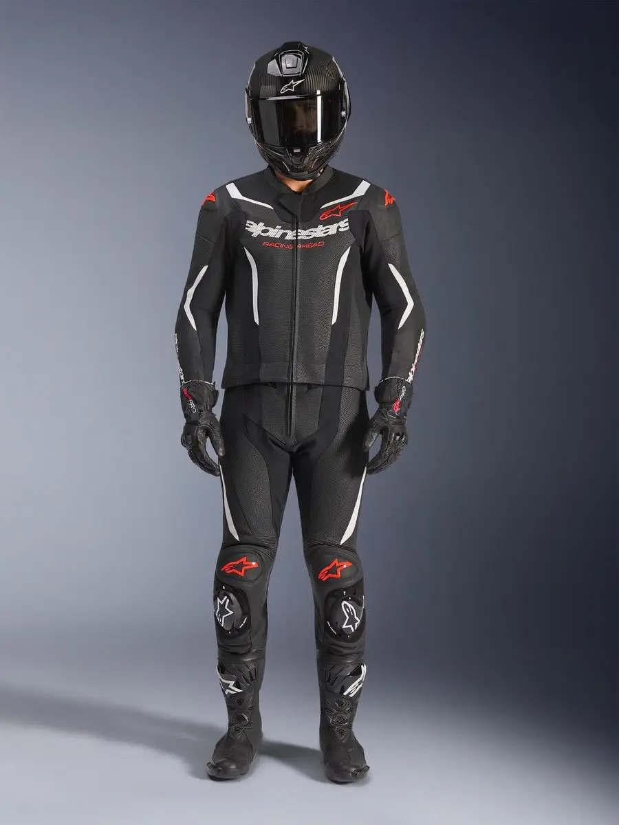 Alpinestars GP Force V2 Motorfietspak - Zwart/Wit/Rood - Maat 48