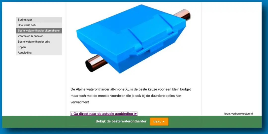 Alpine All-in-one Waterontharder Alternatief 4800 ltr/hr - Koper - 28 Personen - afbeelding 6 van 6