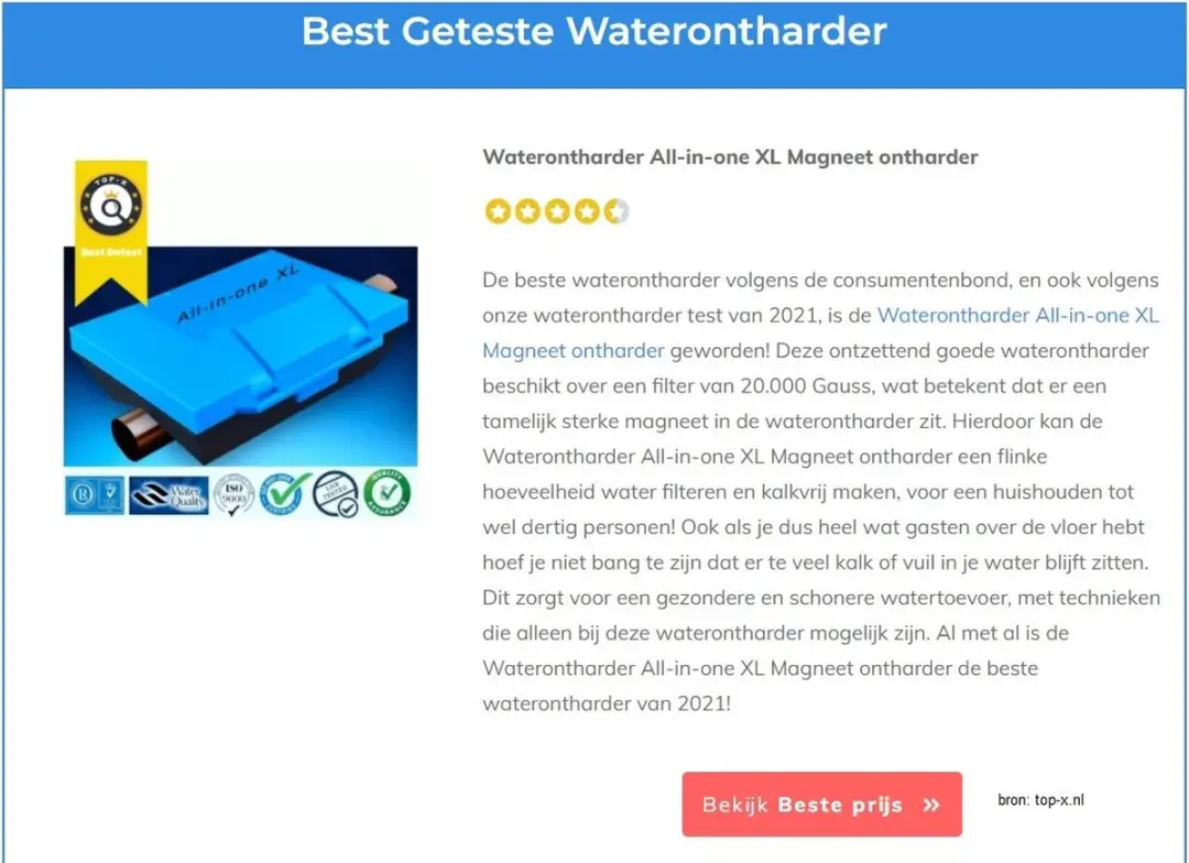 Alpine All-in-one XL Waterontharder 5400 ltr/hr - 8 Personen