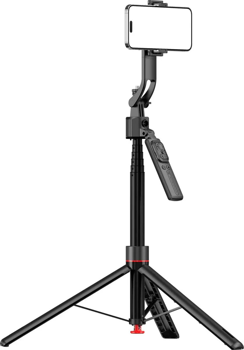 MOJOGEAR TS4 Tracking Statief - Auto-Tracking - 176cm - MagSafe & Universeel - Bluetooth Remote - Zwart