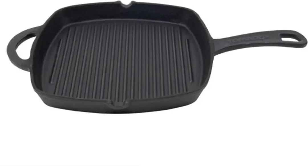 Tomado Grillpan Vierkant Gietijzer 26cm