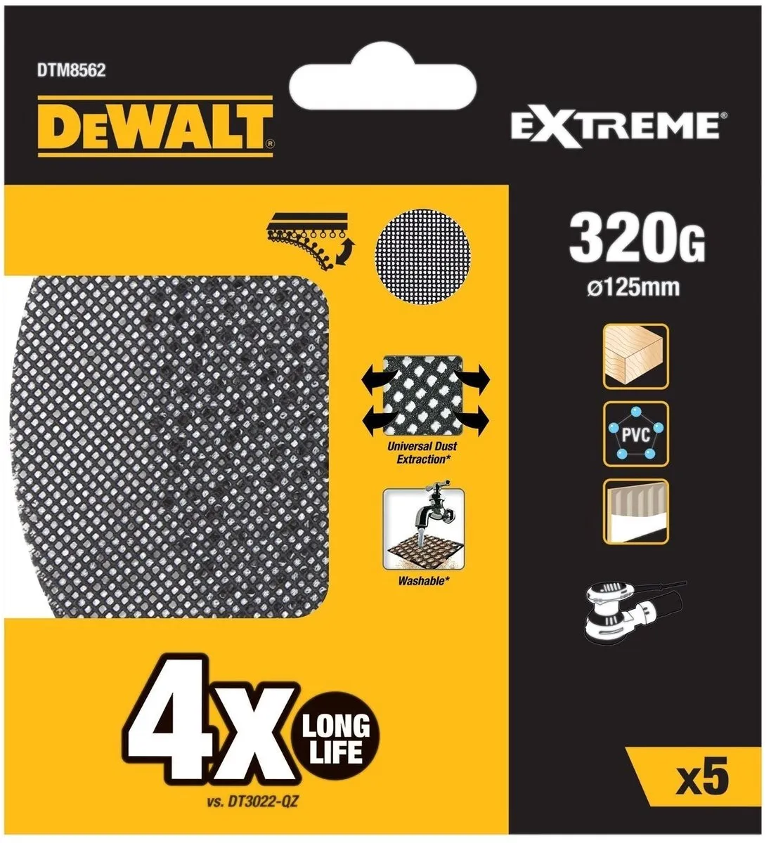 DeWalt DTM8562 Mesh Schuurgaas 125mm K320 - 1 Stuk