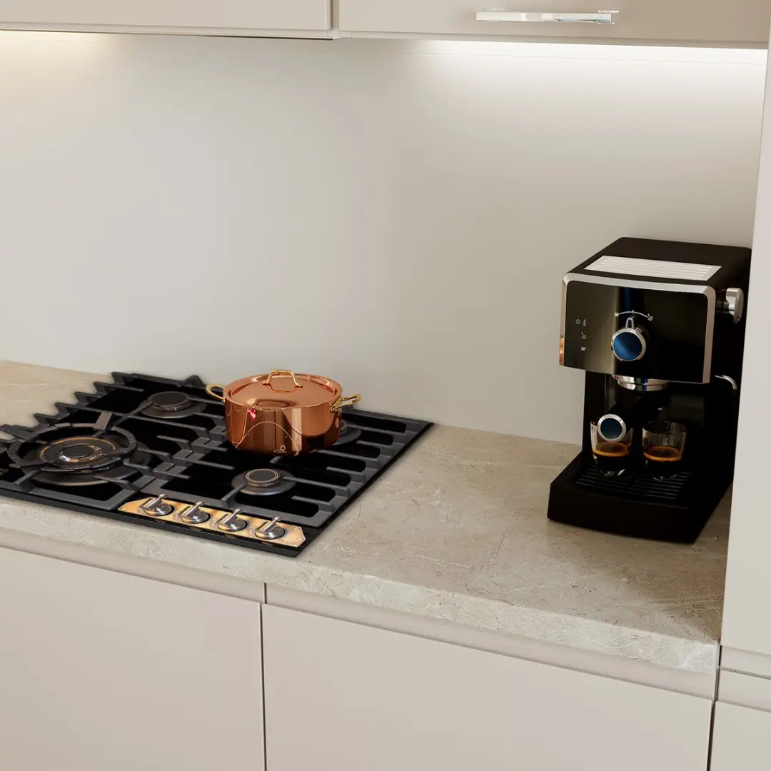 Kaiser KCG 6335 Em Gaskookplaat 60cm - Zwart/Goud