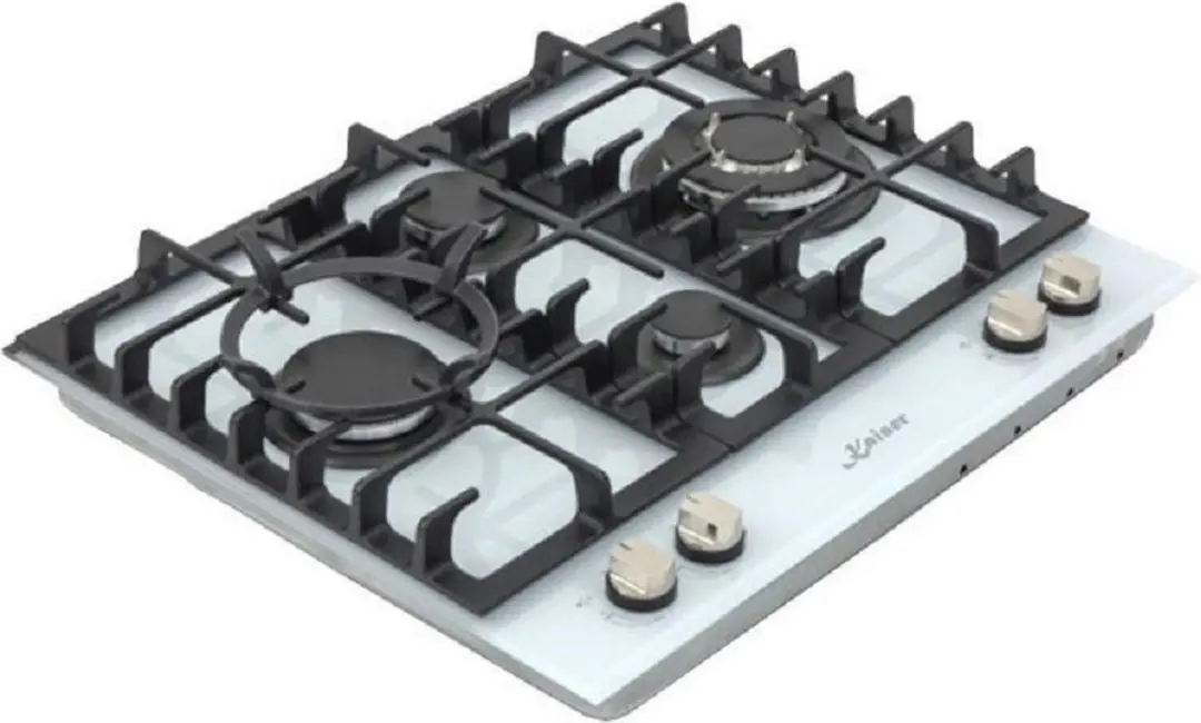 Kaiser KCG 6394 W Inbouwgasfornuis 3800W - Wit Glas
