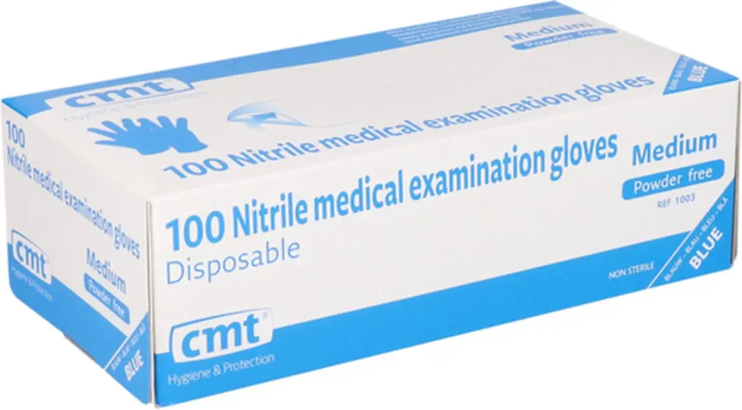 CMT Nitril Handschoenen Poedervrij M - 100 Stuks