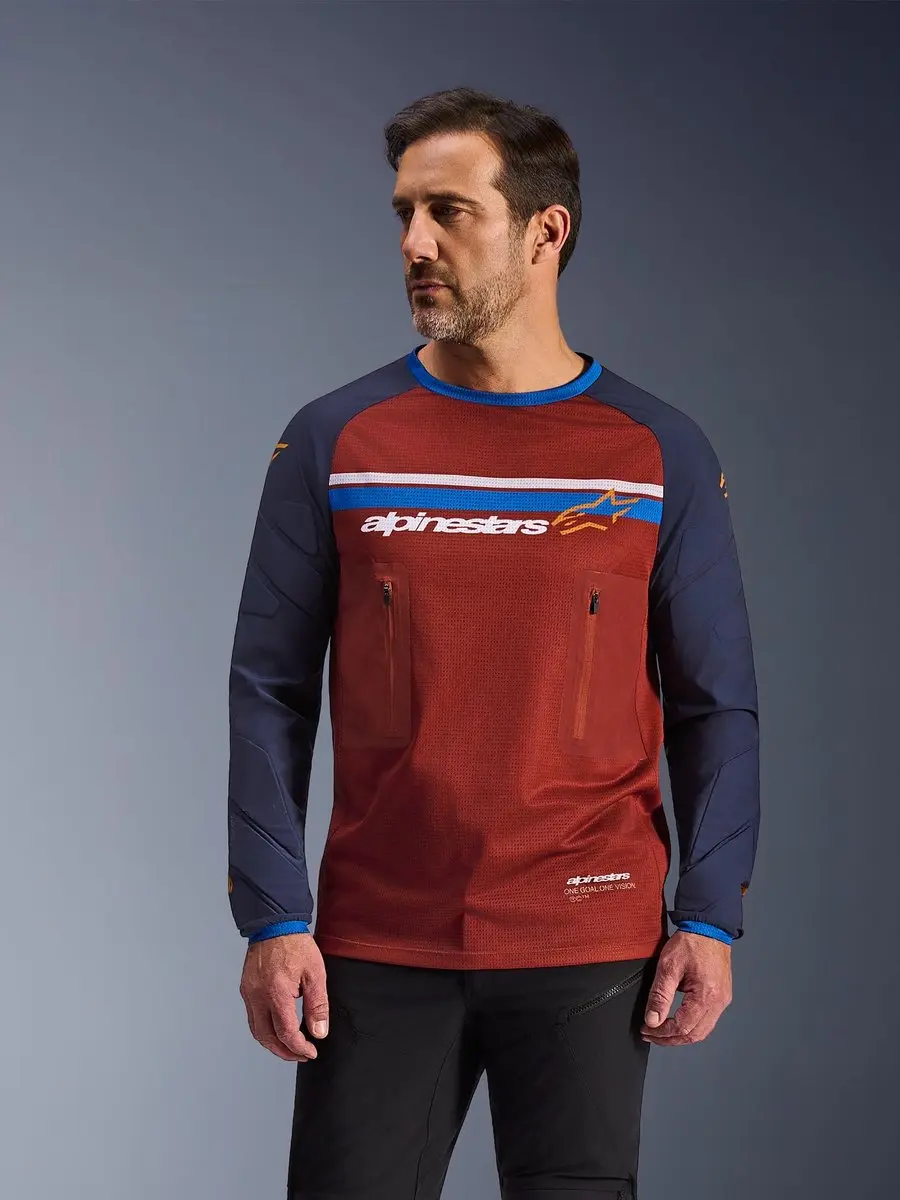 Alpinestars Maxdura Dual Motocross Trui - Rood/Blauw XL