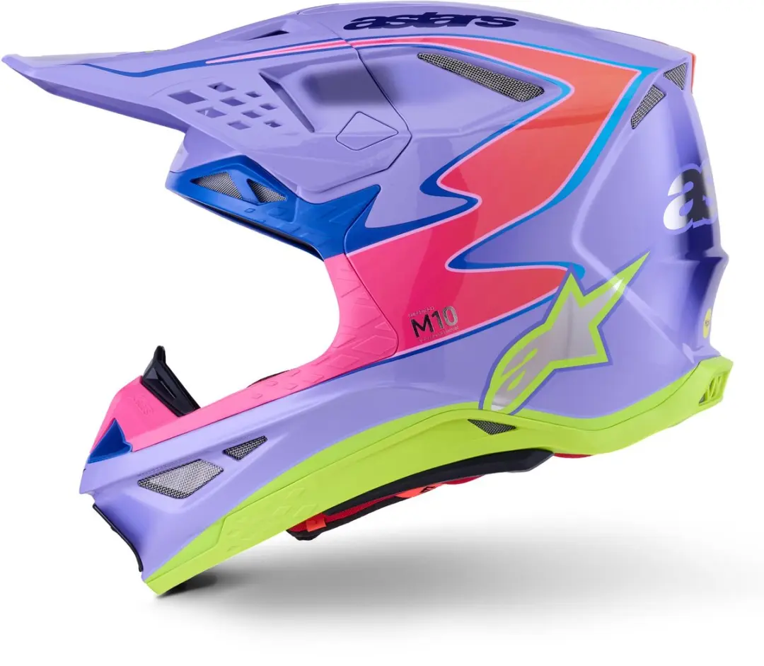 Alpinestars Supertech M-10 Jett Lawrence Motorcrosshelm - M - Paars - afbeelding 6 van 6